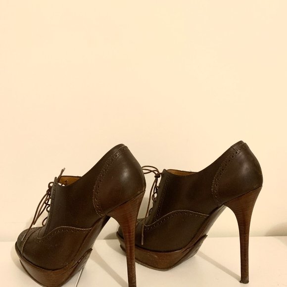 Ralph Lauren Brown Oxford Boots- size 8.5 - Picture 4 of 5